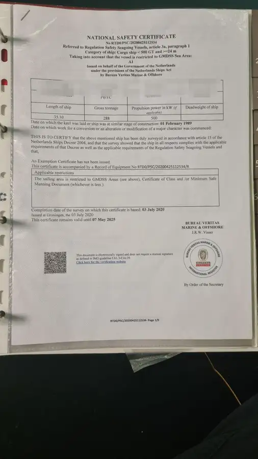 Tedarik gemisi satılık